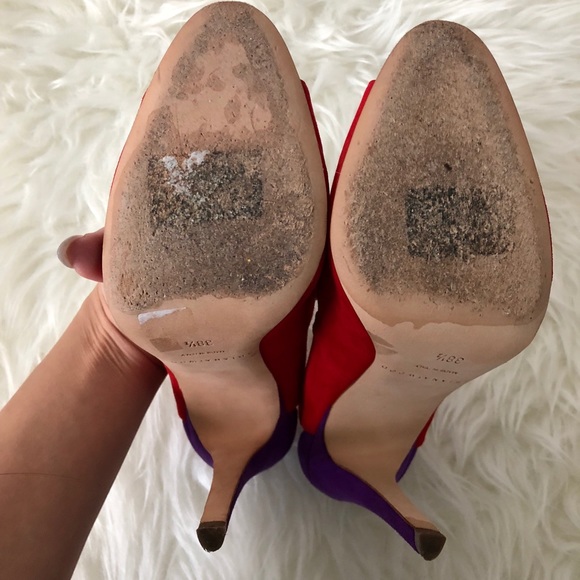 Brian Atwood Peep Toe Pumps size 38.5 - Picture 3 of 4